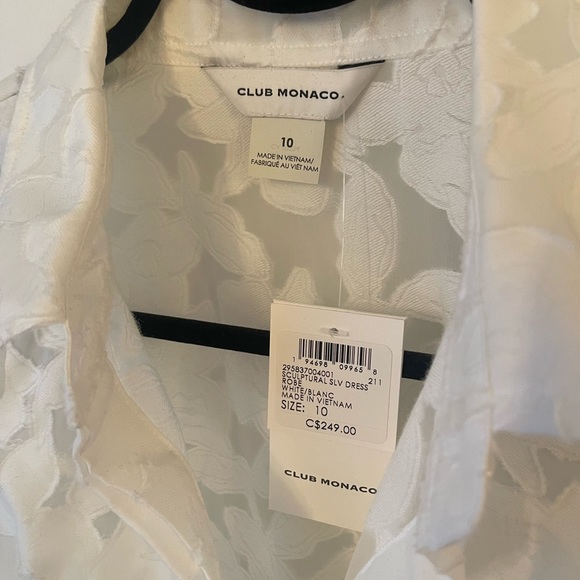 Club Monaco White Floral Pattern Dress - Picture 2 of 4